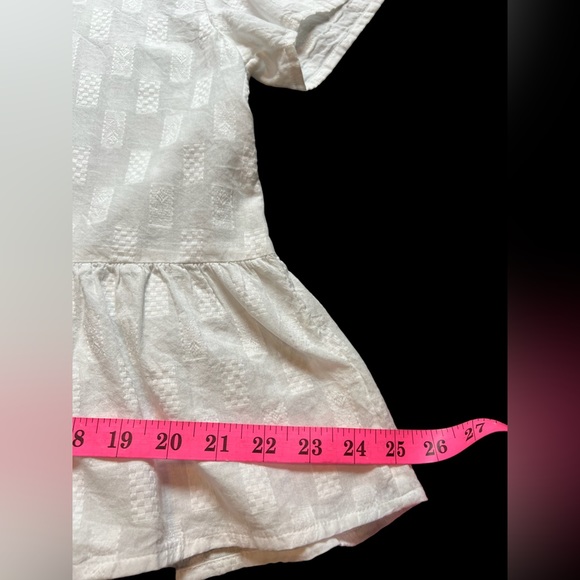 NWTS! Madewell White Medford Jacquard Eyelet Ruffle Top Shirt Blouse, Size Small - Picture 6 of 7